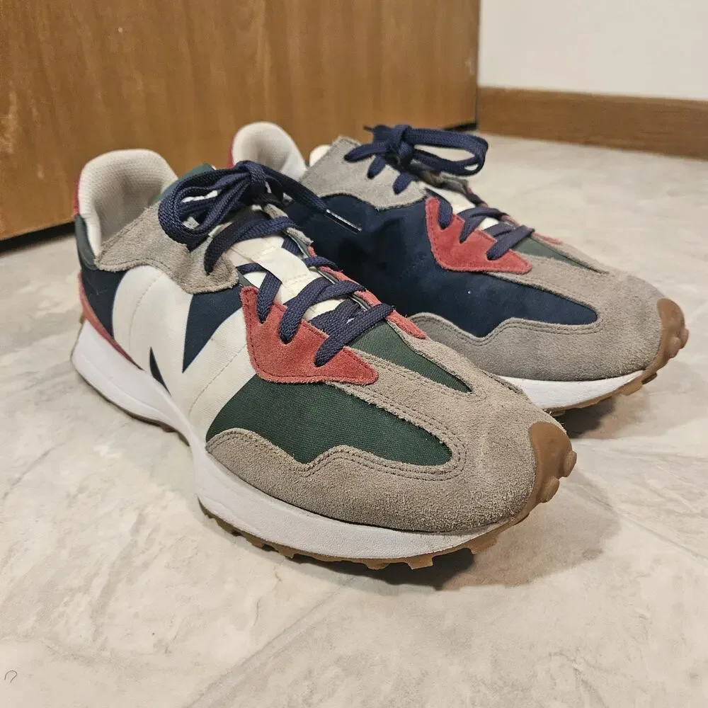 New Balance 327 Multi-Color Grey Green Red Navy MS327PWA Men’s Size 12